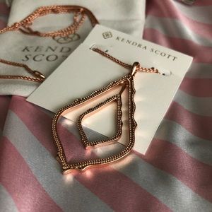 NEW Kendra Scott Simon Pendant Necklace Rose Gold